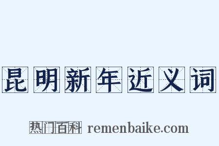 昆明新年近义词是什么意思的图片